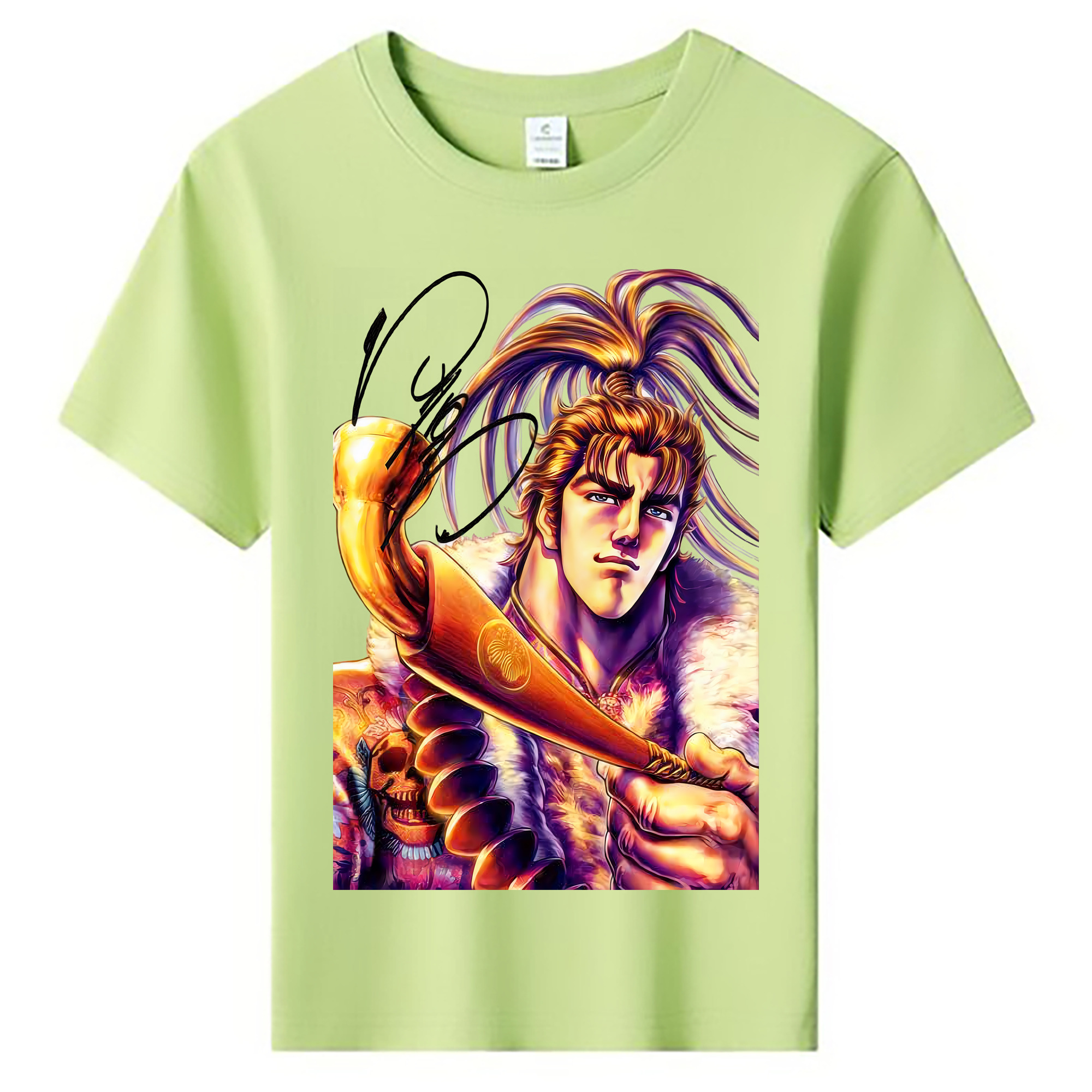 （画像用） 北斗の拳 Fist of the North Star 綿100％キッズTシャツ（フロントプリント）